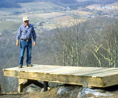 Dave 'Mega Man' McCommon on the brand new Big Walker II Ramp - 1985