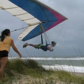 Flying strong SE breeze on Outer Banks.  Shane giving new meaning to 'parking' with his wife Lucia.