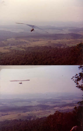 Randy Newberry flying a bowsprit Stratus from Big Walker (197?)