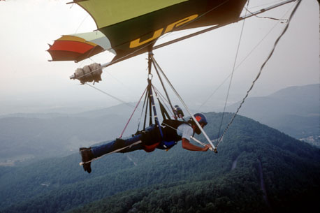 Richard Cobb over Roanoke Mountain - mid 1980's